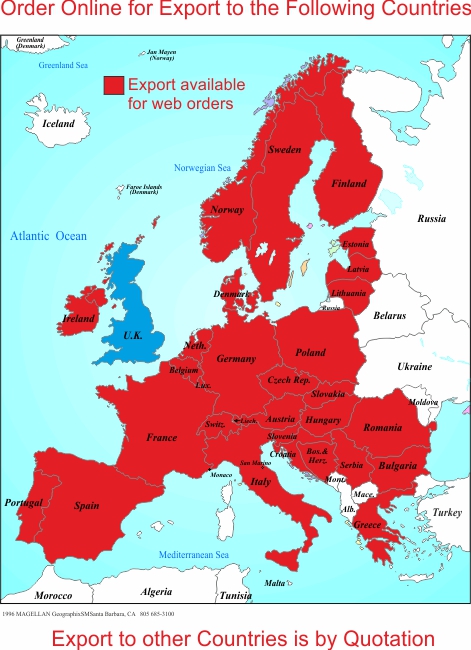 Export Online Ordering Destinations