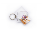 U1 Vial Square Keyrings 32 x 32mm unassembled