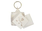 IS02 Square Keyring 38x38mm Unassembled