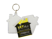 Large House Keyrings 56x60mm Unassembled