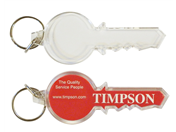 Combo Key Shaped Keyrings Blank