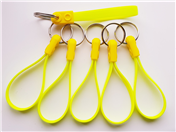 Yellow high visibility ad loop key rings