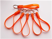 Orange high visibility ad loop key rings