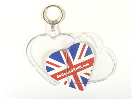 Combo Heart Shape Insert Keyrings