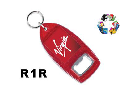 R1R Recycled Keyring 32x40mm 