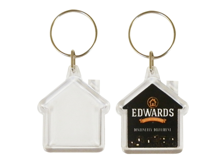 Mini House Keyrings 33x33mm max