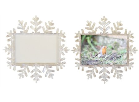 XZF02-CR Snowflake Photo Coaster