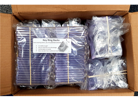 Box of bulk buy blank key rings