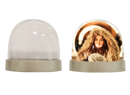 DS08 Metallic Snow Domes 70x62mm