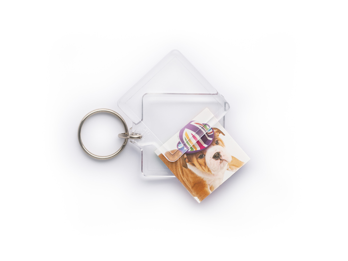 U1 Vial Square Keyrings 32 x 32mm unassembled