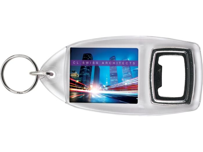 R1 Bottle Opener Keyring with insert
