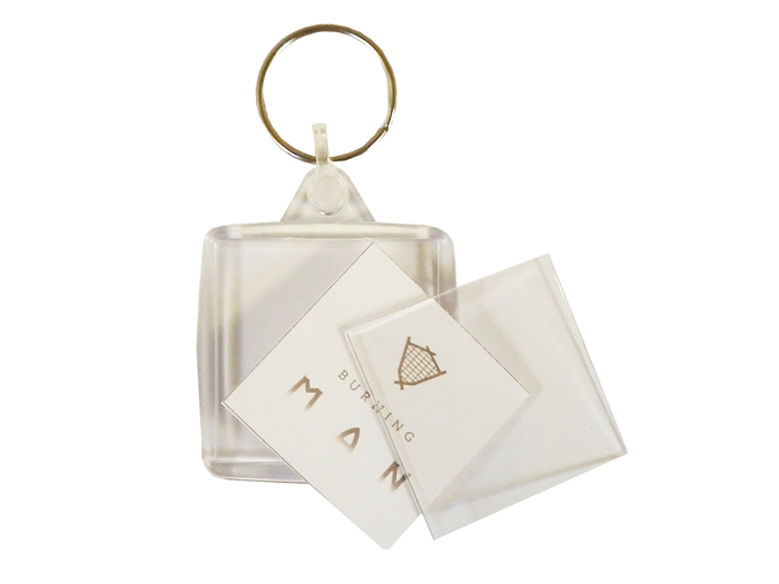 IS02 Square Keyring 38x38mm Unassembled