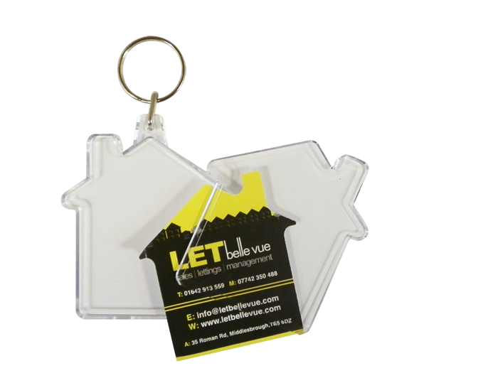 Large House Keyrings 56x60mm Unassembled