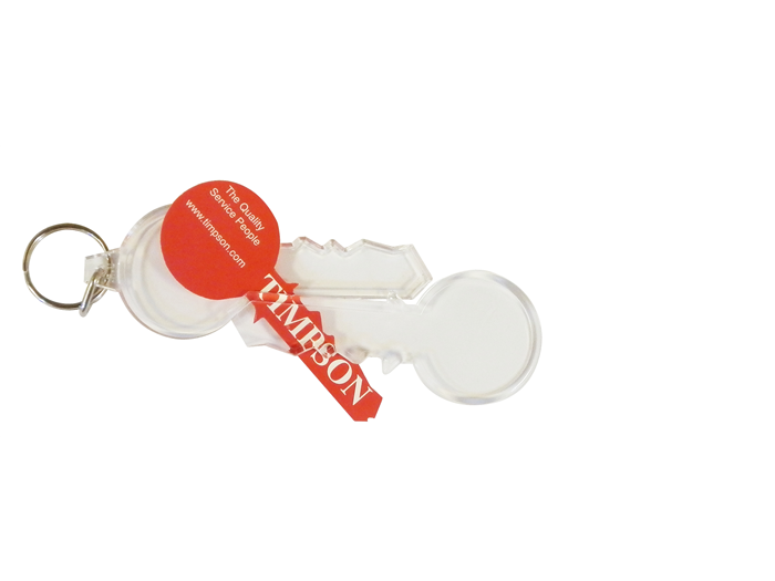 Combo Key Shaped Keyrings Unassembled