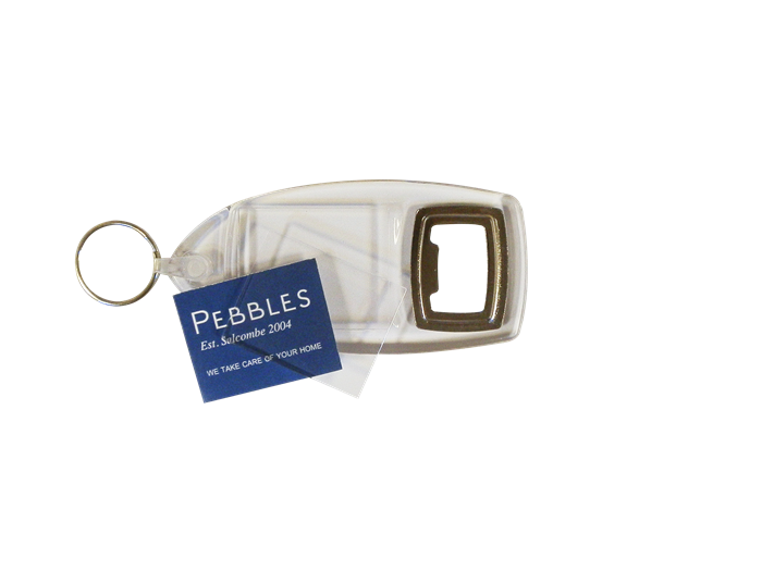 R1 Bottle Opener Keyring with insert