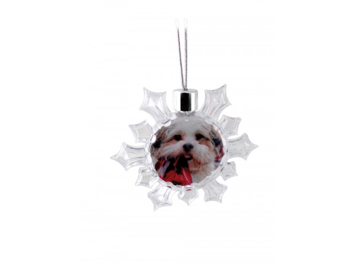 Round snowflake ornament
