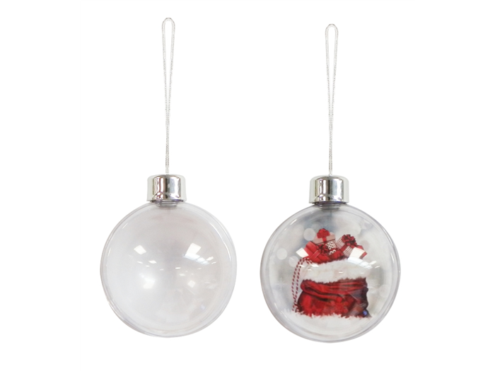 XB02 Bauble clear/clear with photo insert