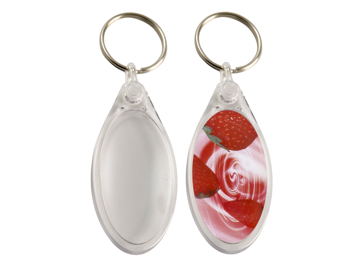 IE02 Ellipse teardrop Keyring blank