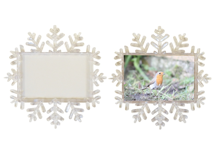 XZF02-CR Snowflake Photo Coaster Blank
