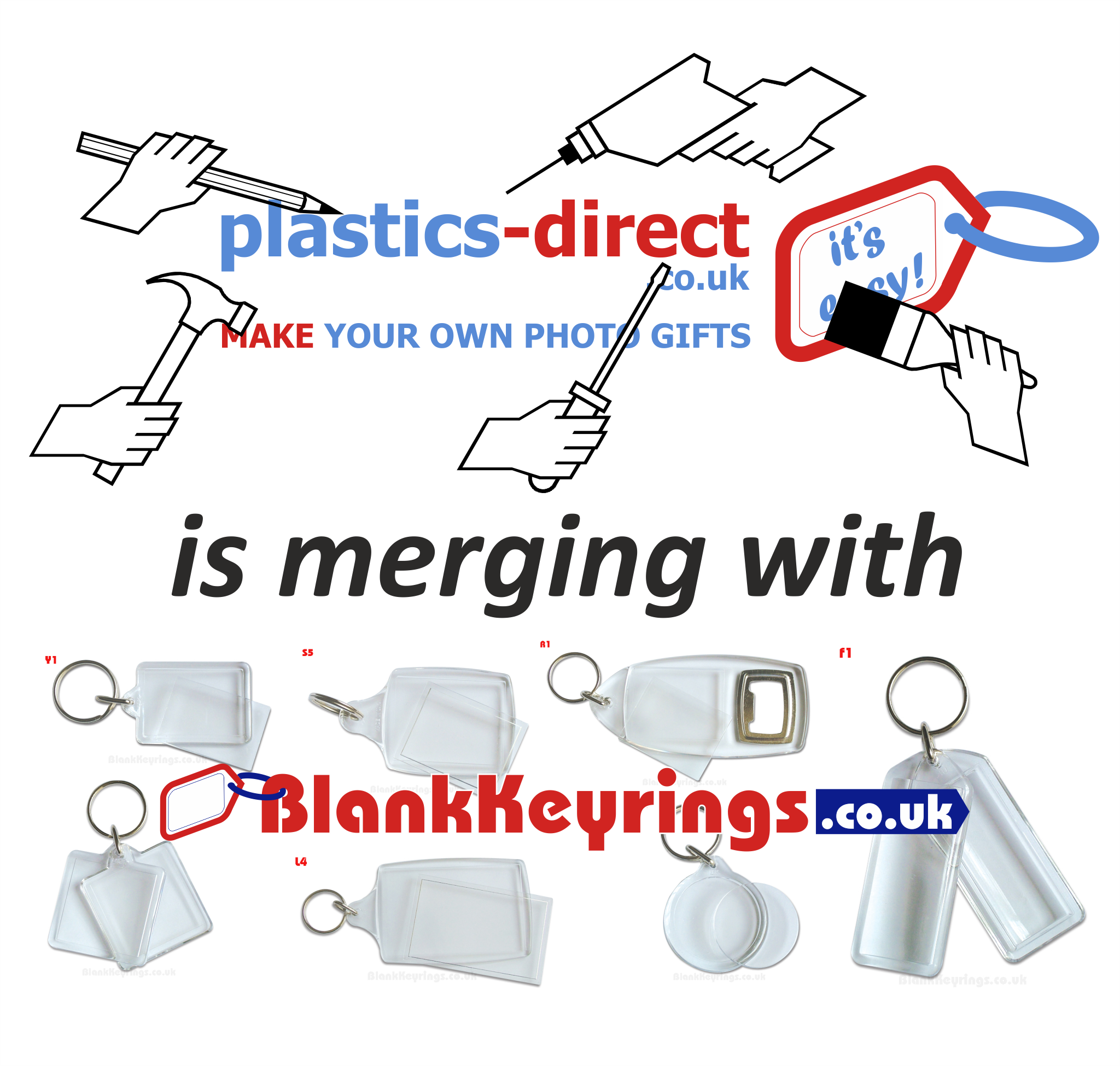 Plastics-Direct.co.uk has now merged with BlankKeyrings.co.uk