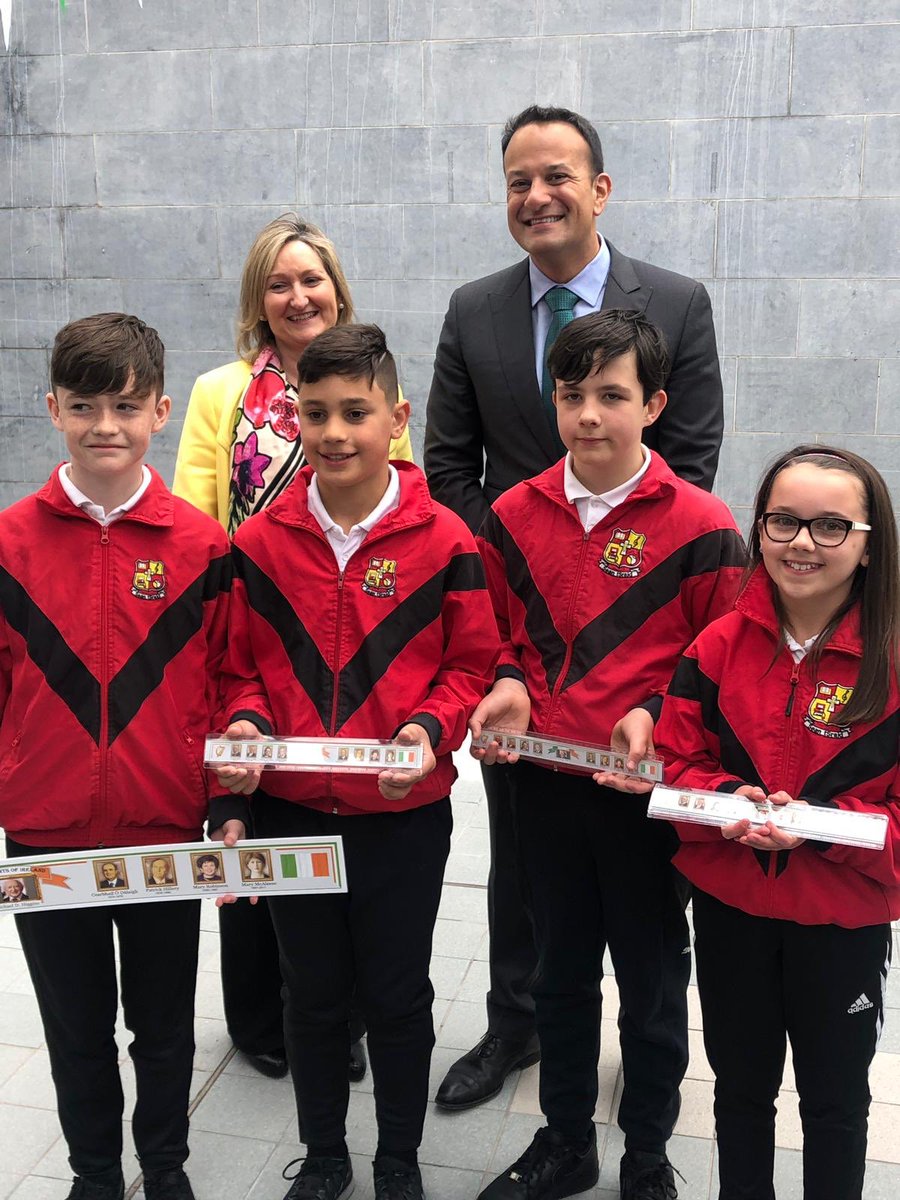 The Irish Prime Minister receives a JEP Irish Presidents photo insert ruler